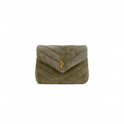 YSL TOY LOULOU SHOULDER BAG IN SUEDE 6784011U8273206 (20*14*7cm)